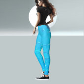 Aqua Blue School of Fish in Ocean Leggings