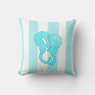 Aqua Blue Seashell en Seapaarden Pillow Kussen