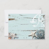 Aqua Blue Seashell Wil jij mijn bruidsmeisje zijn? Kaart (Achterkant)