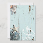 aqua blue seashells tropisch strand Corporate Part Kaart (Achterkant)
