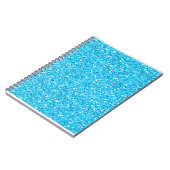 Aqua Blue Shimmer Glitter Notitieboek (Linkerzijde)