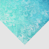 Aqua Blue Shiny Zee Shell Mermaid Fish Scales Tissuepapier (Detail)
