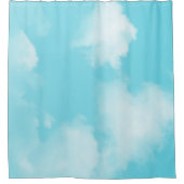 Aqua blue sky douchegordijn (Voorkant)