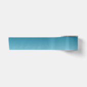 Aqua Blue Sky Ombre Verjaardag Satijnen Lint (Voorkant)