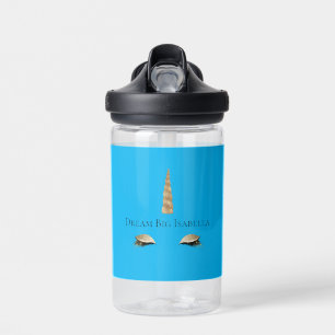 Aqua Blue Sparkle Gold Glam Unicorn Waterfles