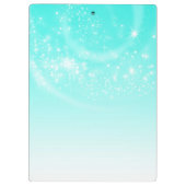 Aqua Blue Sparkle Gold Makeup Eyes Lashes Modern Klembord (Achterkant)