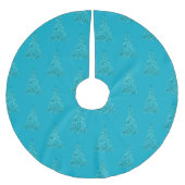 Aqua Blue Sparkle kerstboom Kerstboom Rok (Voorkant)