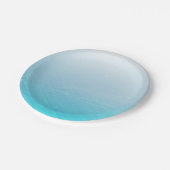 Aqua Blue Specialized Weddenpapier Borden Papieren Bordje (Gekanteld)