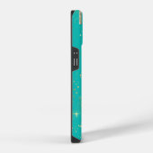 Aqua Blue Star Sparkle Silver Glitter Drivers iPhone Hoesje (Rechterkant)