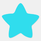 Aqua Blue Star Sticker (Voorkant)