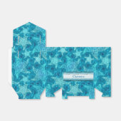 Aqua Blue Starfish Pattern Tent Favor Box Bedankdoosjes (Uitgevouwen)
