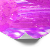 Aqua Blue Stargazer Lily op Paars Poster (Hoek)