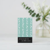 Aqua Blue-Stippen en Visitekaartjes van stro (Staand voorkant)
