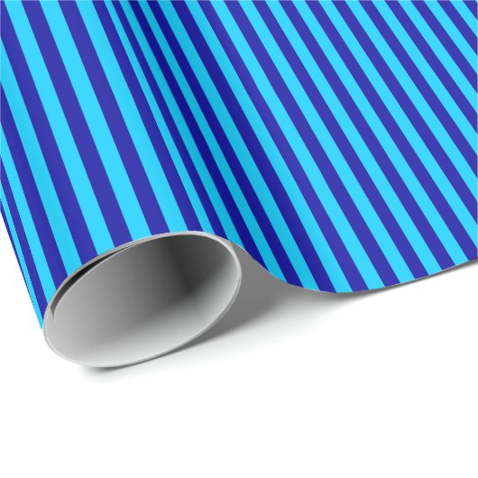 Aqua Blue Stripes 2 Cadeaupapier (Rol Hoek)