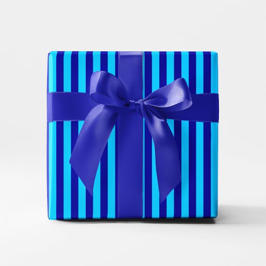Aqua Blue Stripes 2 Cadeaupapier