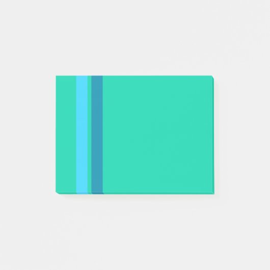 Aqua Blue Stripes Post-it® notes (Voorkant)