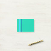 Aqua Blue Stripes Post-it® notes (Op bureau)