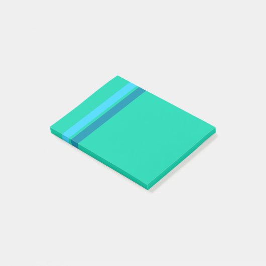 Aqua Blue Stripes Post-it® notes (Schuin)