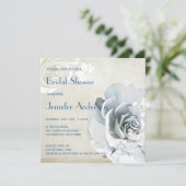 Aqua Blue Succulent Modern Chic Vrijgezellenfeest Kaart (Staand voorkant)