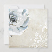 Aqua Blue Succulent Modern Chic Vrijgezellenfeest Kaart (Achterkant)