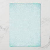 Aqua Blue Sweet 16 Gold Confetti Folie Folie Uitnodiging (Achterkant)