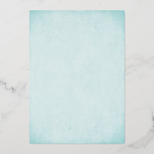 Aqua Blue Sweet 16 Gold Confetti Folie Folie Uitnodiging (Achterkant)