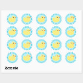 Aqua Blue Sweet Baby eend Stickers (Vel)