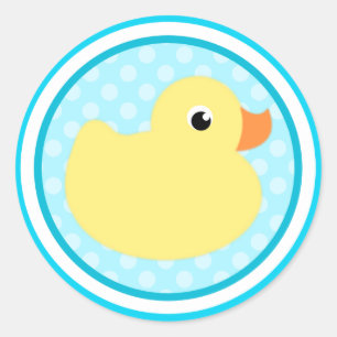 Aqua Blue Sweet Baby eend Stickers