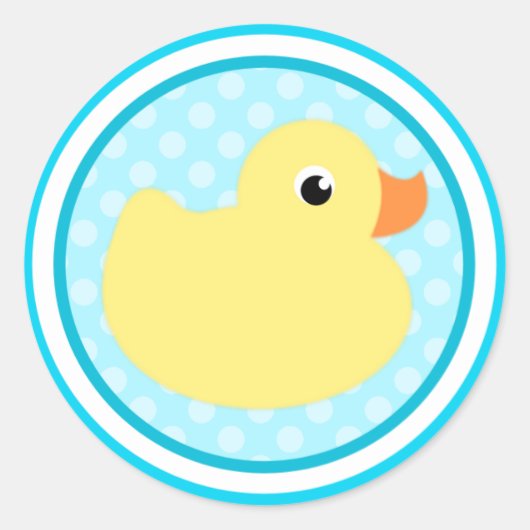 Aqua Blue Sweet Baby eend Stickers (Voorkant)