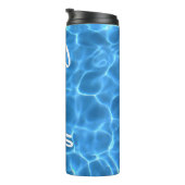 Aqua Blue Swimming Pool Foto gepersonaliseerd Thermosbeker (Geroteerd rechts)