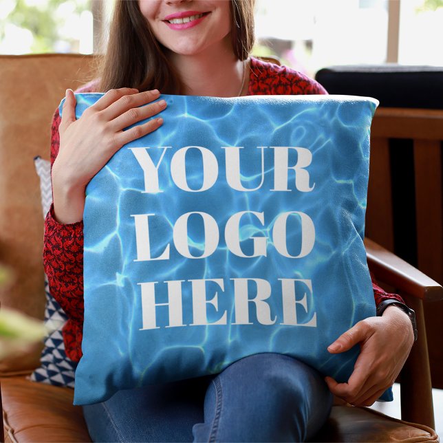 Aqua Blue Swimming Pool Foto voor uw Logo Kussen (Creator heeft geüpload)