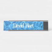 Aqua Blue Swimming Pool Photo Bureau Naambordje (Voorkant)