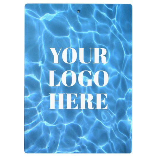 Aqua Blue Swimming Pool Photo for Your Logo Klembord (Achterkant)