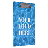 Aqua Blue Swimming Pool Photo for Your Logo Klembord (Rechts)