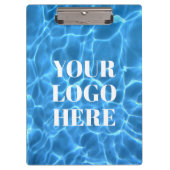 Aqua Blue Swimming Pool Photo for Your Logo Klembord (Voorkant)