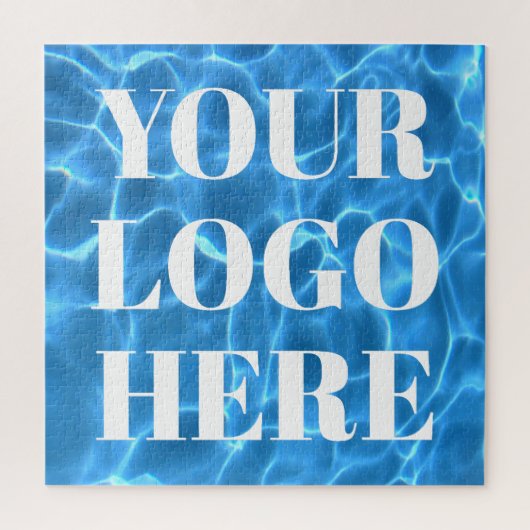 Aqua Blue Swimming Pool Photo for Your Logo Legpuzzel (Verticaal)