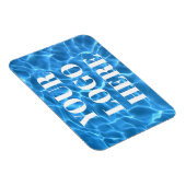 Aqua Blue Swimming Pool Photo for Your Logo Magneet (Rechterzijde)