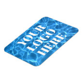 Aqua Blue Swimming Pool Photo for Your Logo Magneet (Linkerzijde)