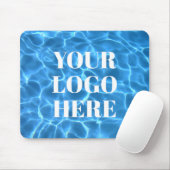 Aqua Blue Swimming Pool Photo for Your Logo Muismat (Met muis)