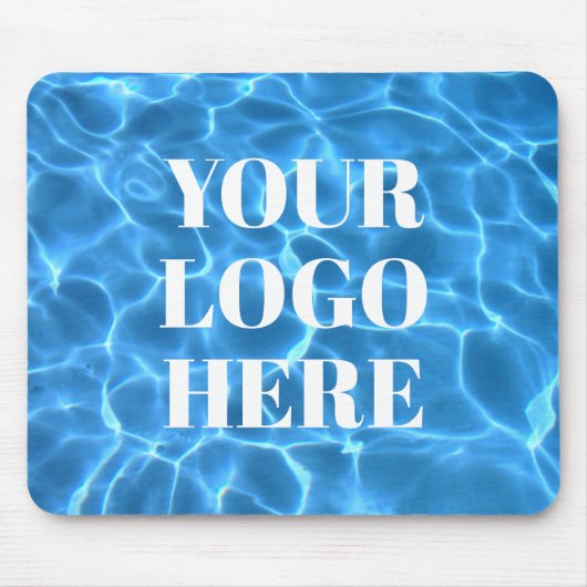 Aqua Blue Swimming Pool Photo for Your Logo Muismat (Voorkant)