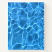 Aqua Blue Swimming Pool Photo for Your Logo Notitieboek (Achterkant)