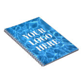 Aqua Blue Swimming Pool Photo for Your Logo Notitieboek (Rechterzijde)