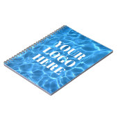 Aqua Blue Swimming Pool Photo for Your Logo Notitieboek (Linkerzijde)