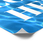 Aqua Blue Swimming Pool Photo for Your Logo Poster (Hoek)