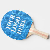Aqua Blue Swimming Pool Photo for Your Logo Tafeltennisbatje (Zijkant)