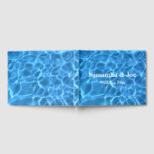 Aqua Blue Swimming Pool Photo Personalized Weddens Gastenboek (Volledig)