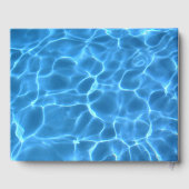 Aqua Blue Swimming Pool Photo Personalized Weddens Gastenboek (Achterkant)