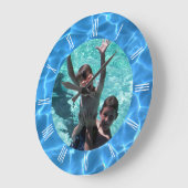 Aqua Blue Swimming Pool Summer Vaction Foto Grote Klok (Hoek)