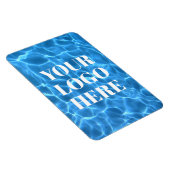 Aqua Blue Swimming Pool Vertical Photo Your Logo Magneet (Rechterzijde)
