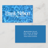 Aqua Blue Swimming Pool Water Foto Visitekaartje (Voorkant / Achterkant)